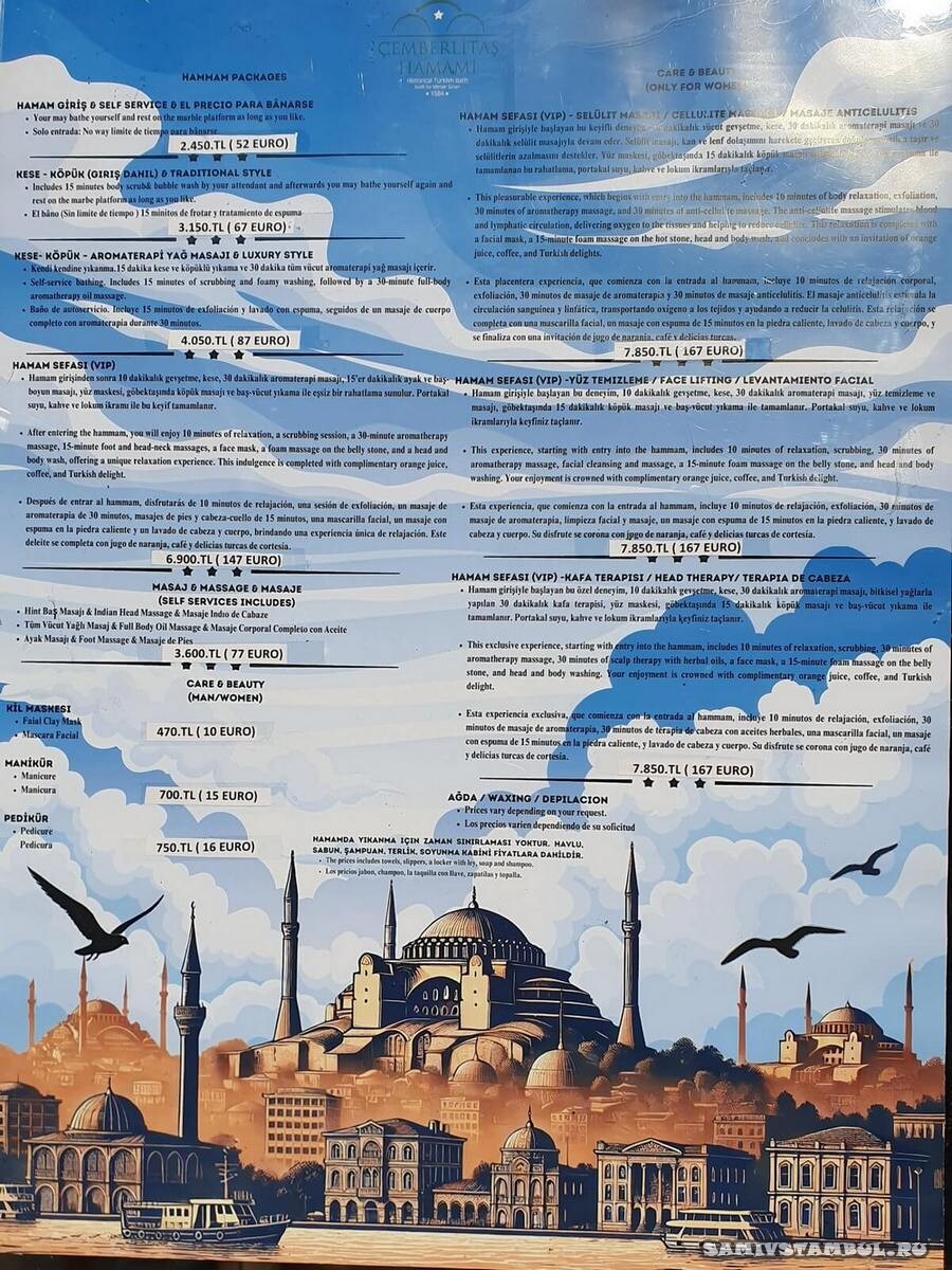 Цены в Хамаме Чемебрлиташ